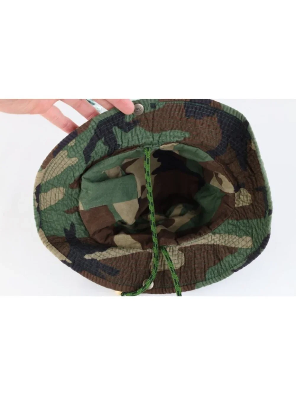 Vintage Y2K Nike Ripstop Camouflage Boonie Bucket Sun Hat Cap Mens Size S/M